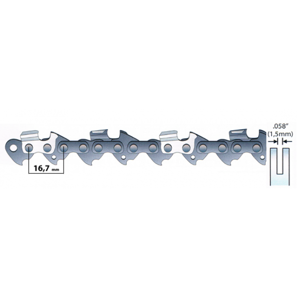 Stiga Catena Per Motosega 21BPX-064E - Passo .325, 66 Maglie, Per Barra 40 Cm (16″)